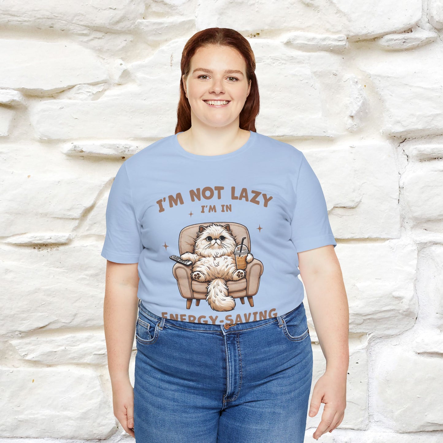 "I'm Not Lazy I'm In Energy-Saving Mode " Cat T-shirt |Nunu&Miao Studio