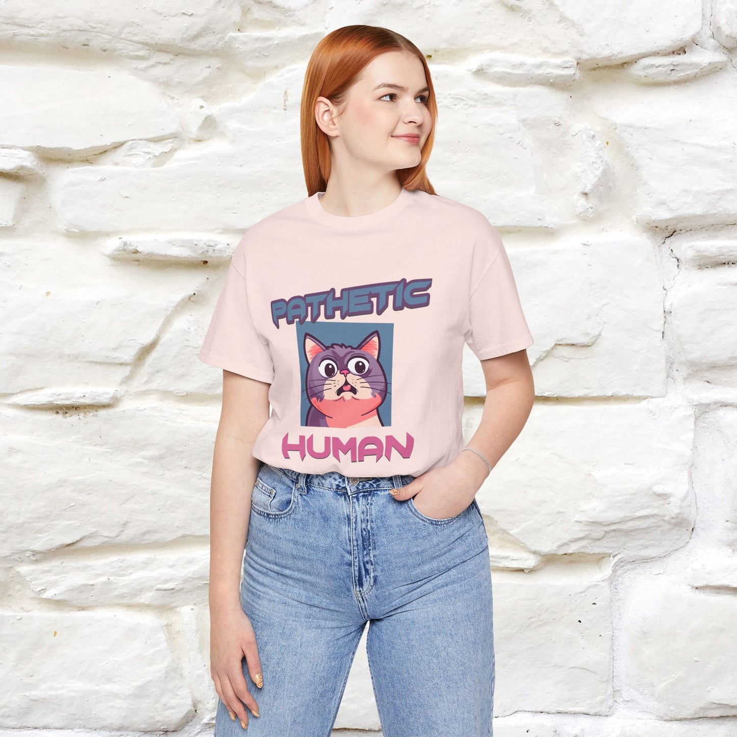 ''Pathetic Human'' | Funny Cat T-Shirt | Nunu&Miao Studio