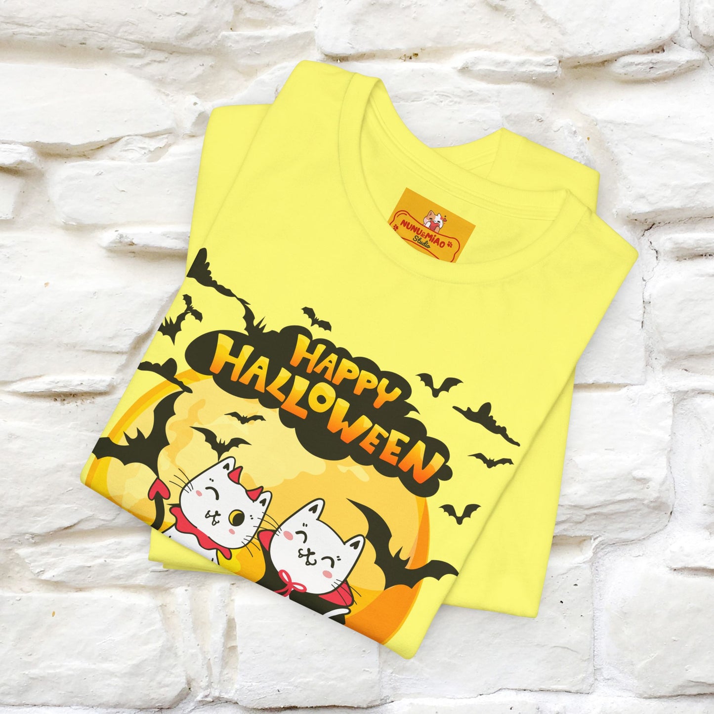 "Happy Halloween Cat Couple " Cat T-shirt |Nunu&Miao Studio - Nunu&Miao Studio