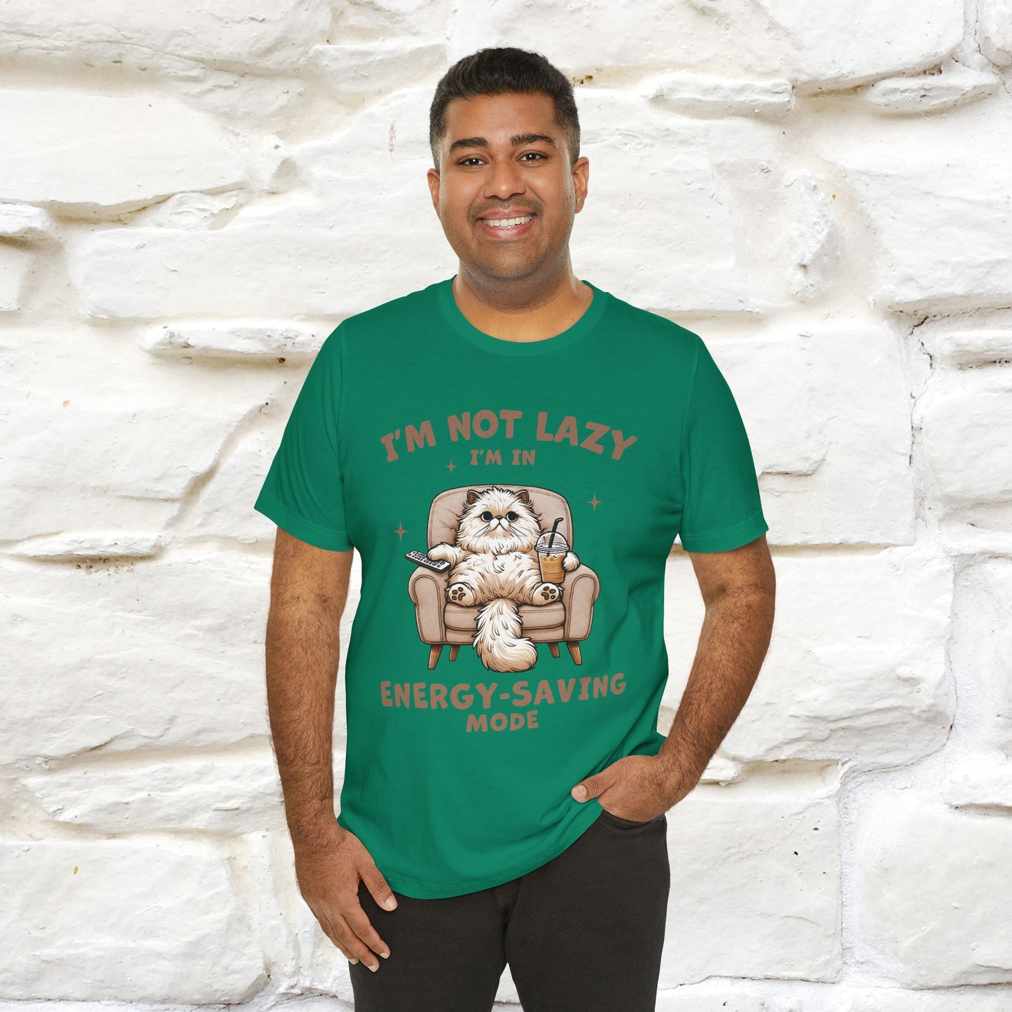 "I'm Not Lazy I'm In Energy-Saving Mode " Cat T-shirt |Nunu&Miao Studio