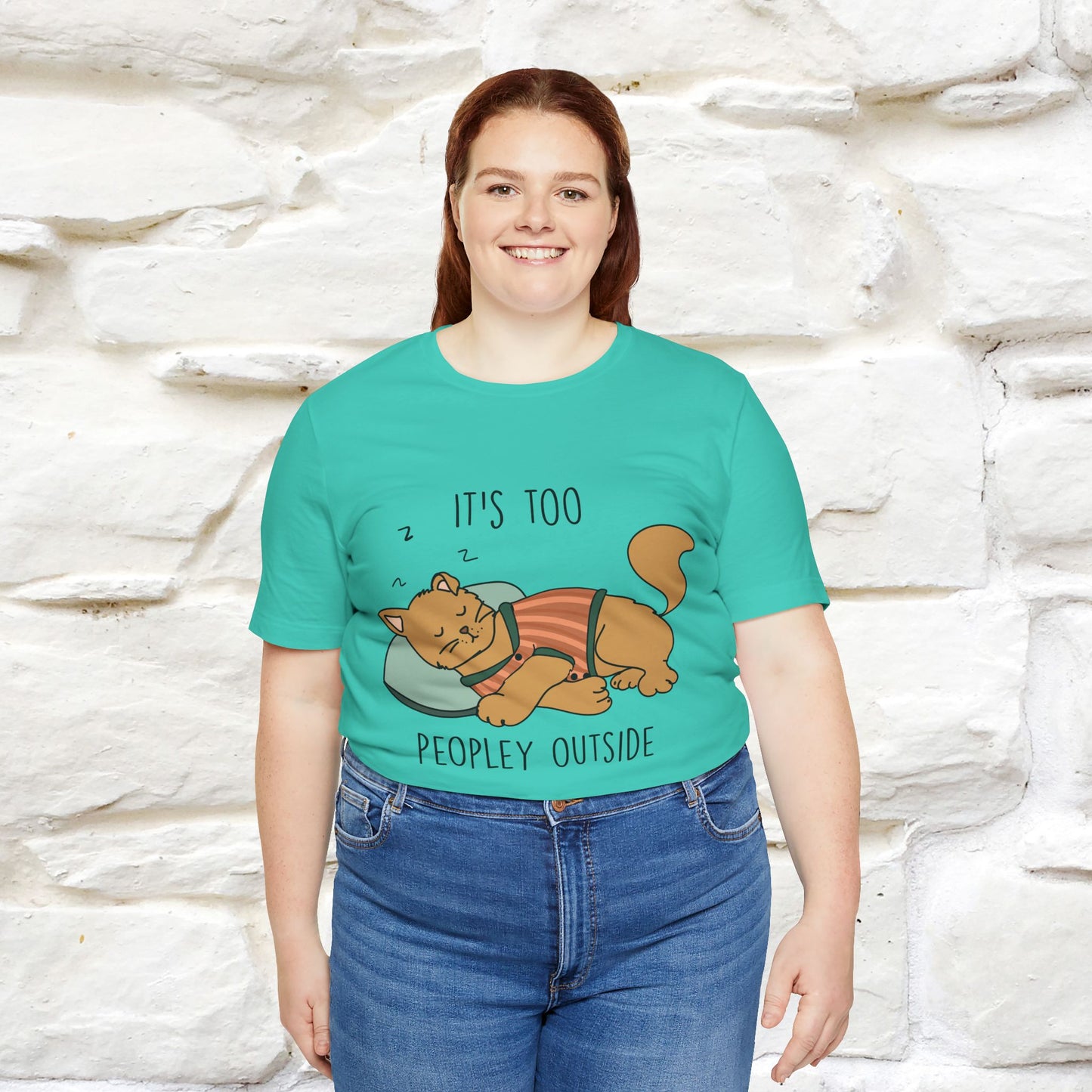 ''It’s Too Peopley Outside'' | Funny Cat T-Shirt | Nunu&Miao Studio