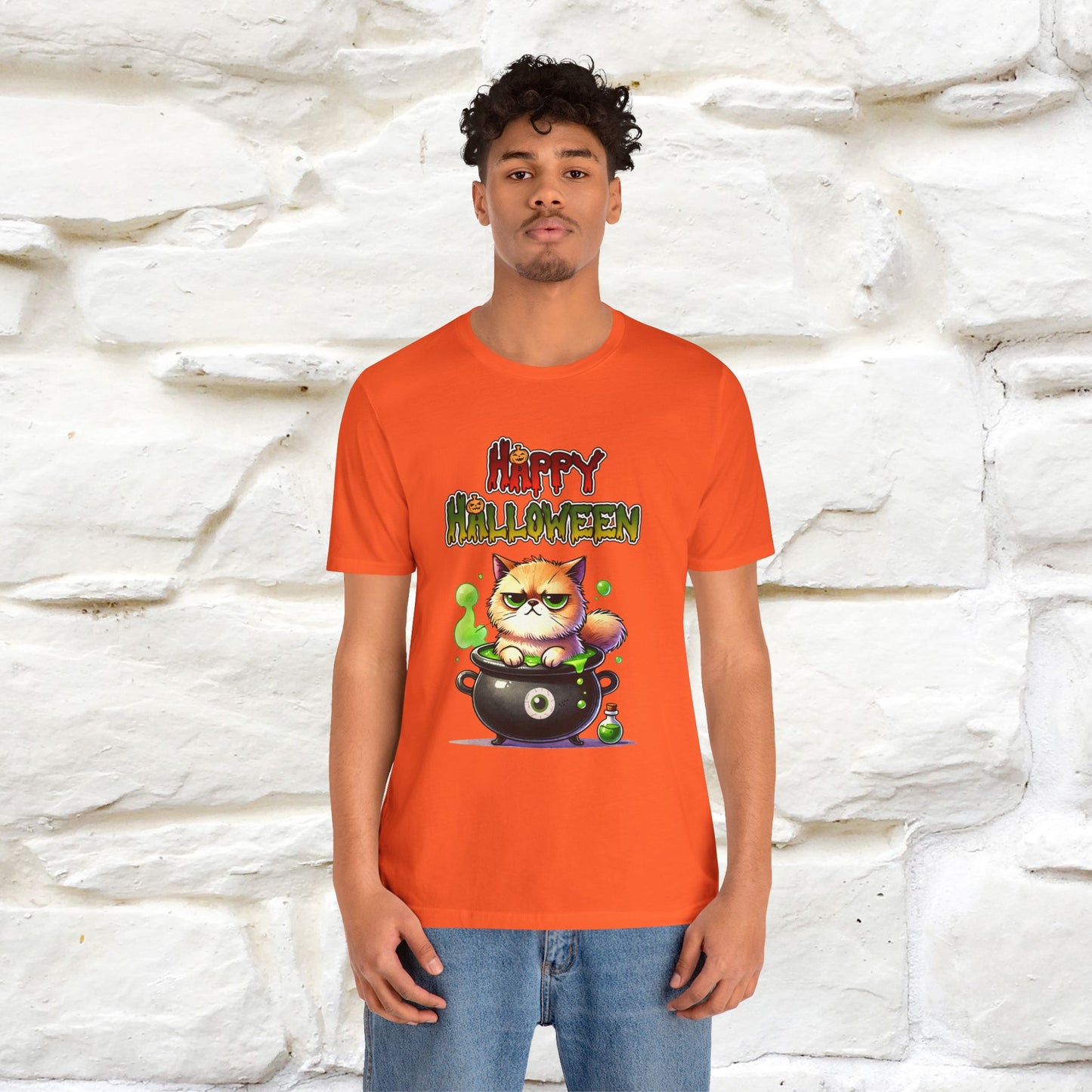 "Angry Cat Happy Halloween" Cat T-shirt |Nunu&Miao Studio