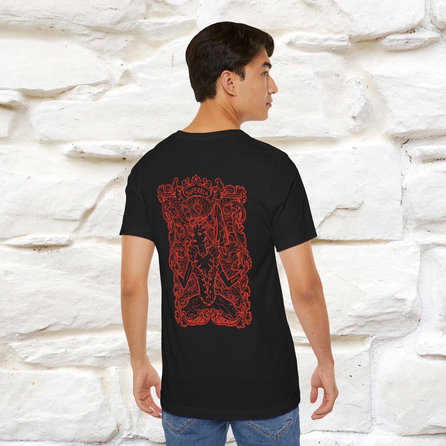 "Superbia'' Cat T-Shirt Front and Back Design | Nunu&Miao Studio