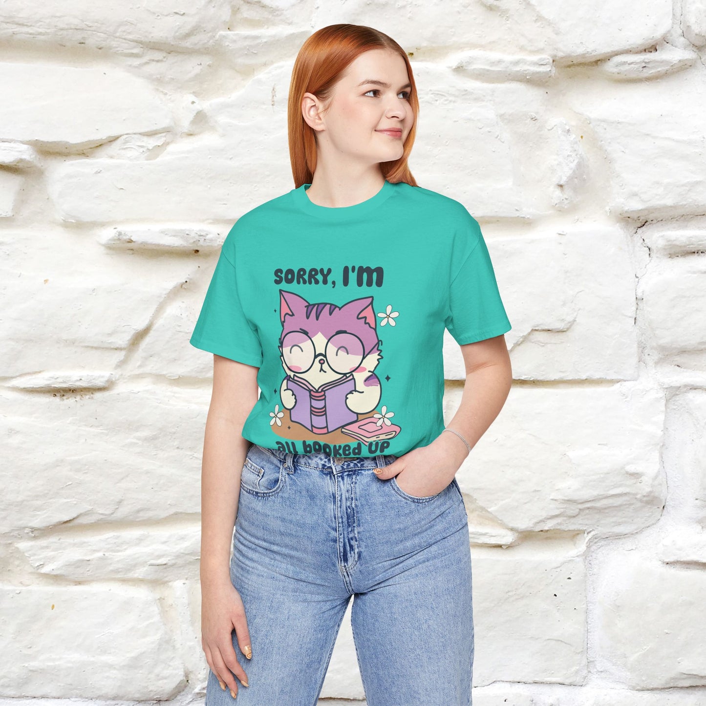 ''Sorry I am All Booked Up| Cute Cat T-Shirt |Nunu&Miao Studio
