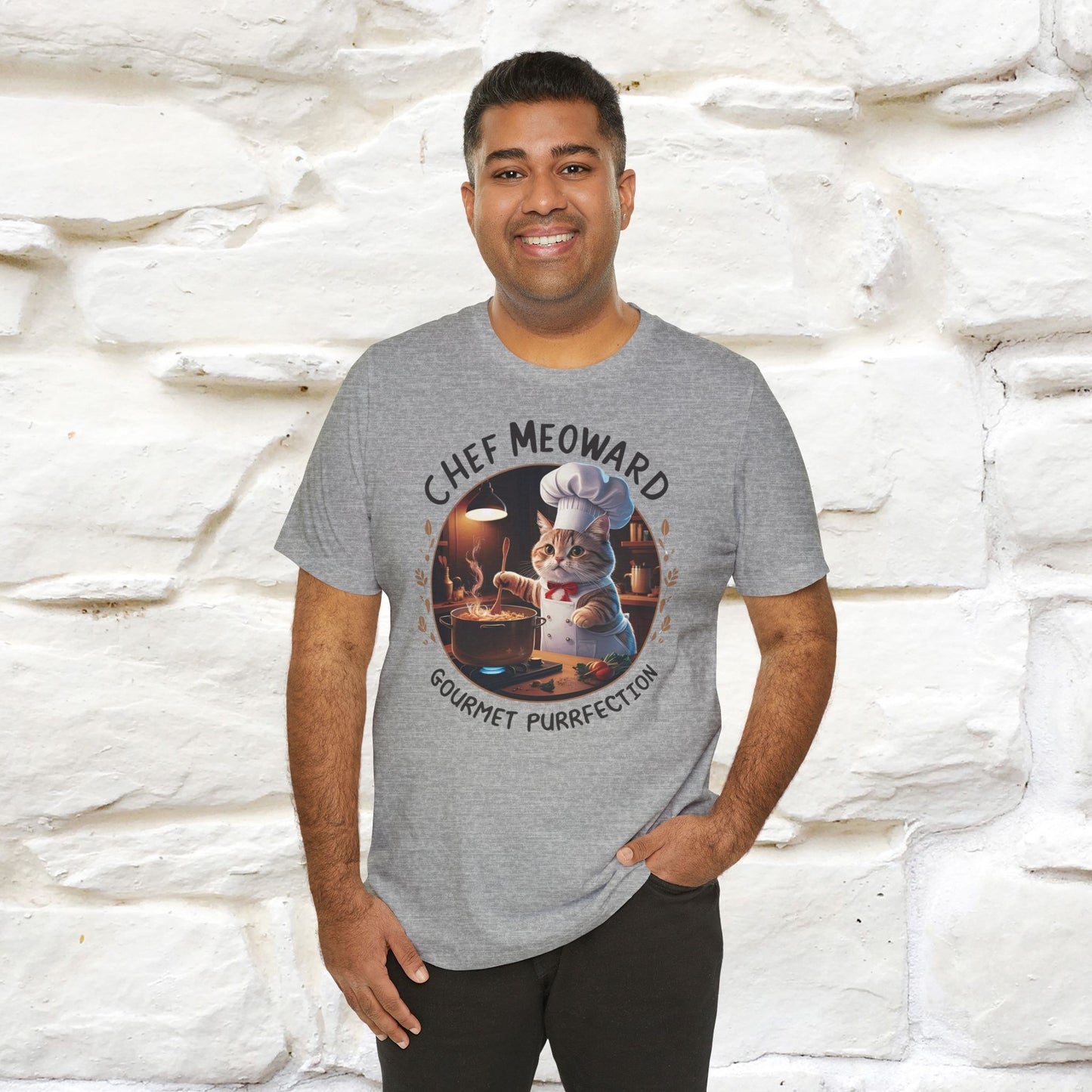 "Chef Meoward Gourmet Purrfection" Cat T-Shirt for Men & Women | 100% Cotton* - Nunu&Miao Studio