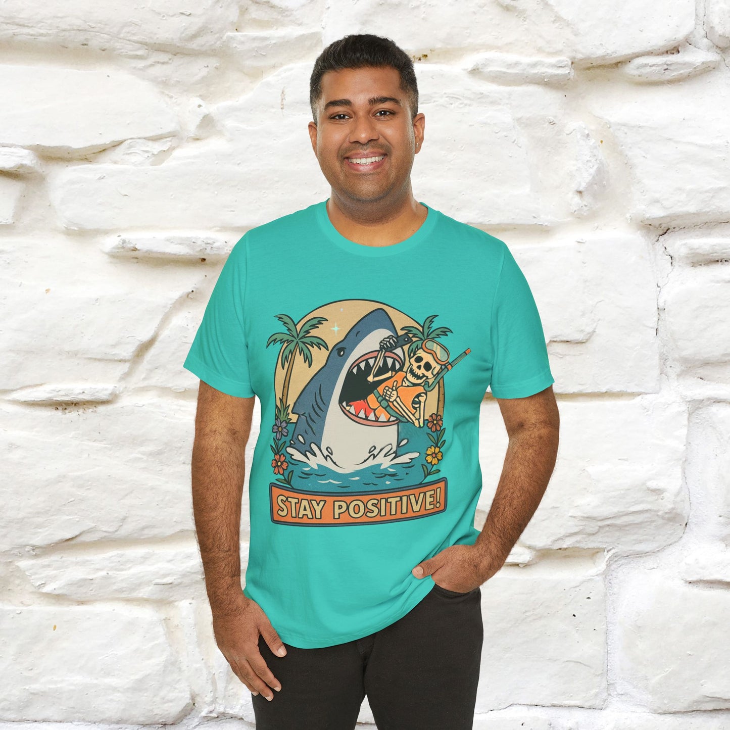 "Stay Positive" Funny T-shirt |Nunu&Miao Studio - Nunu&Miao Studio