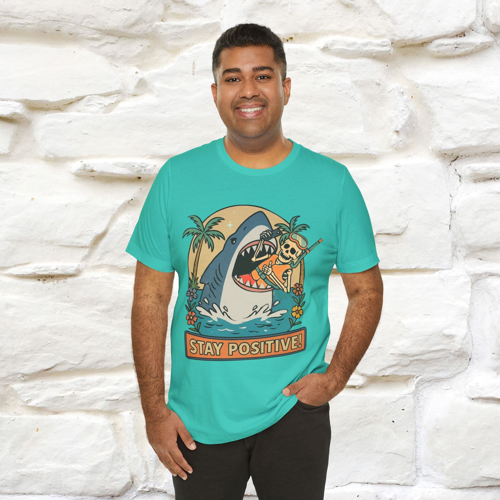 "Stay Positive" Funny T-shirt |Nunu&Miao Studio - Nunu&Miao Studio
