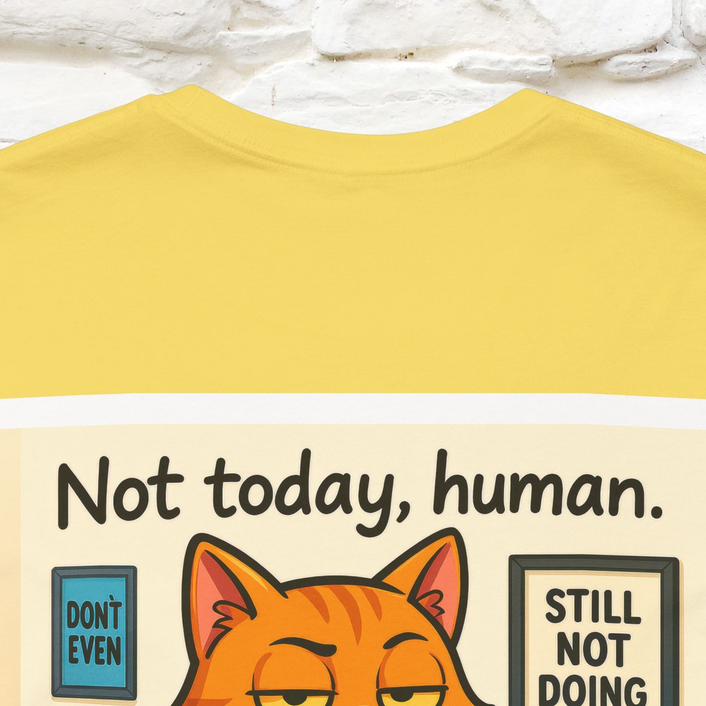''Not Today, Human''| Sarcastic Cat T-Shirt | Front & Back Design | Nunu&Miao Studio