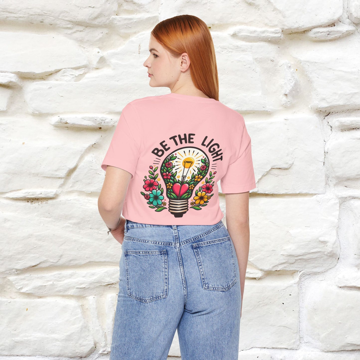 ''Be The Light" Cat T-Shirt| Front & Back Design | Nunu&Miao Studio