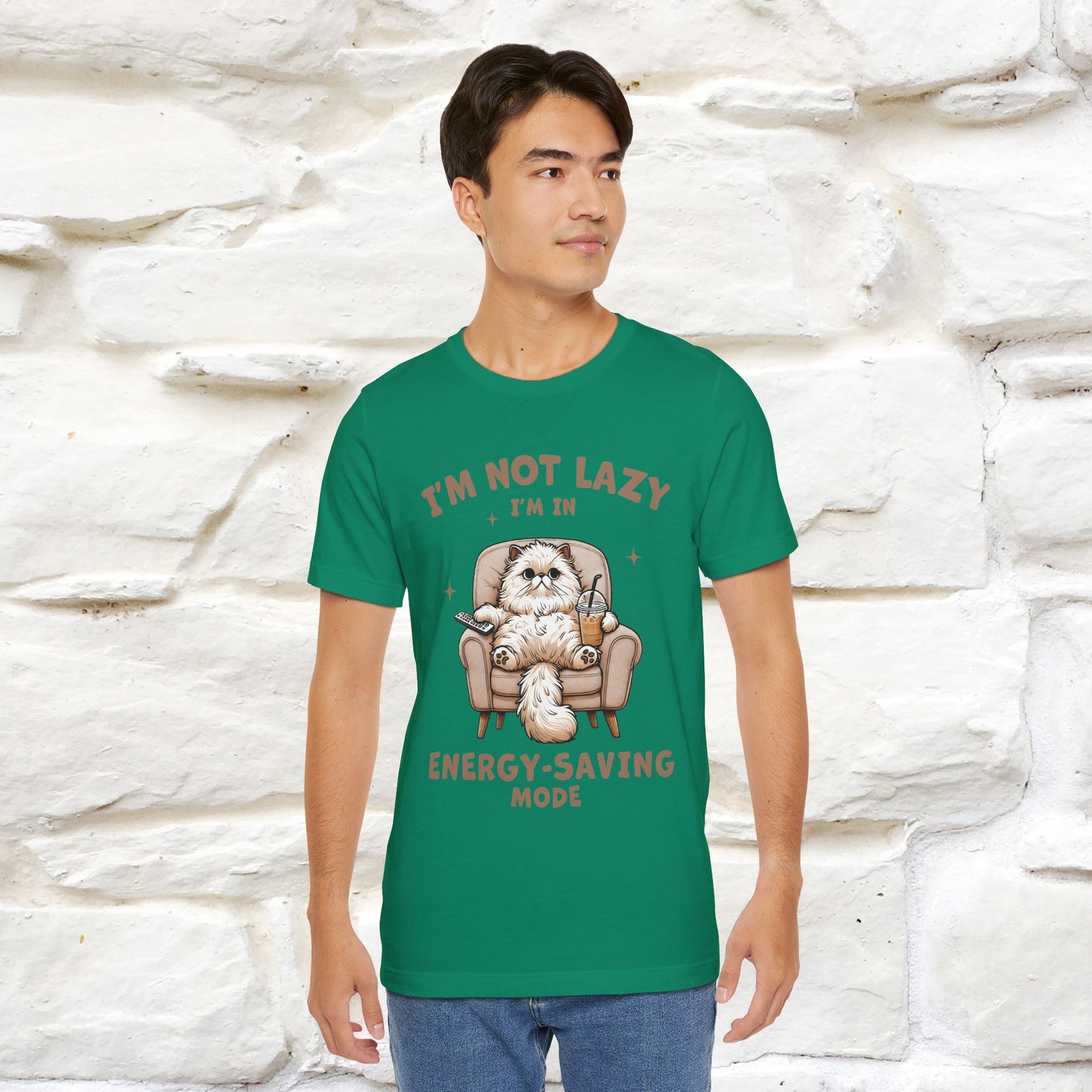 "I'm Not Lazy I'm In Energy-Saving Mode " Cat T-shirt |Nunu&Miao Studio