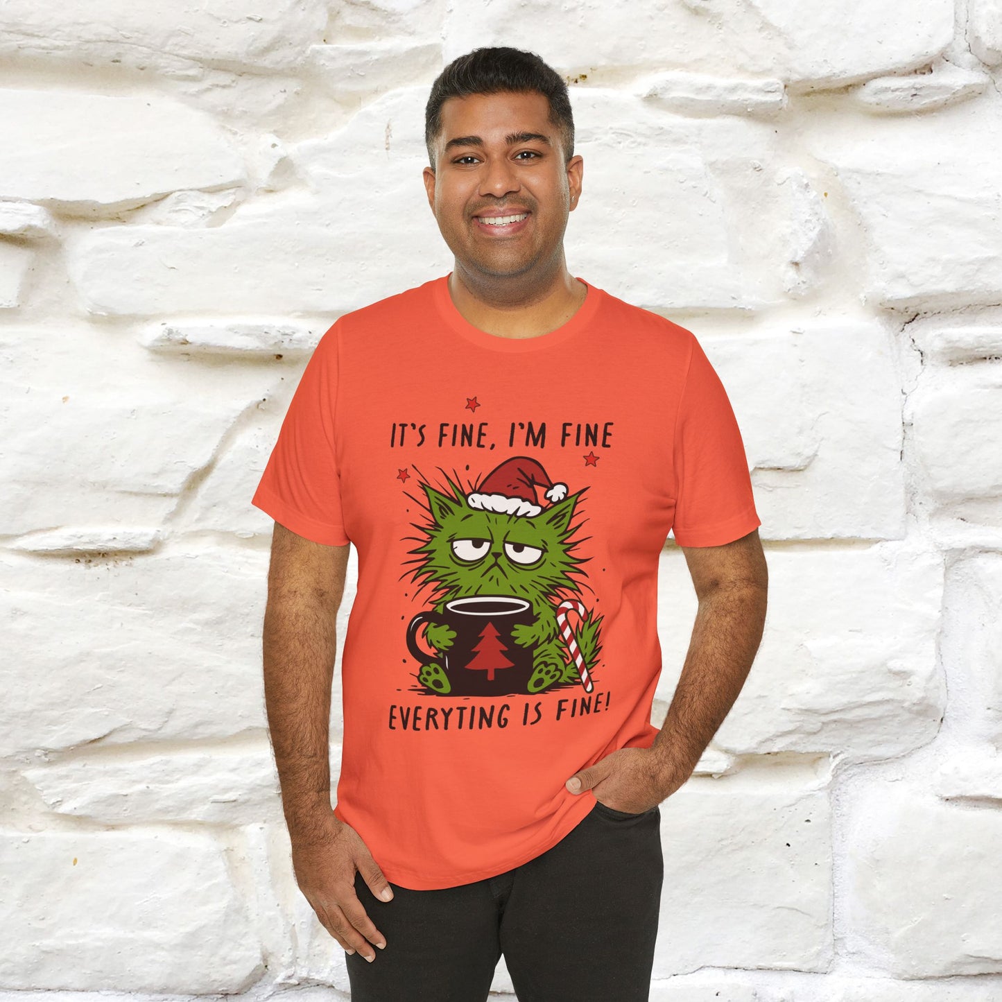 "It's Fine, I'm Fine  ...." |Funny Cat  T-Shirt | Nunu&Miao Studio