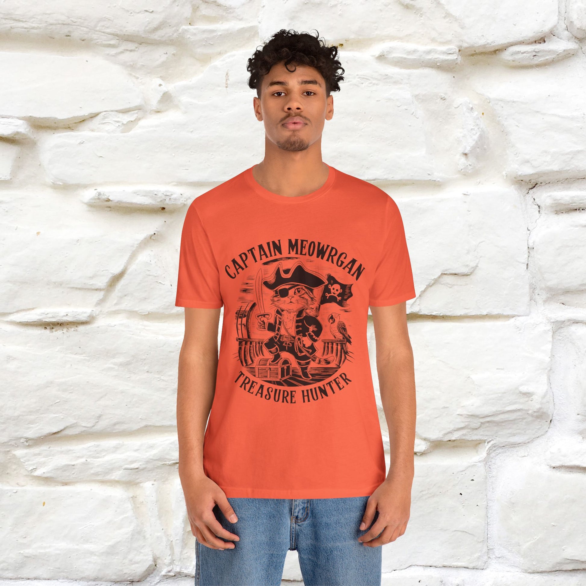Captain Meowrgan Treasure Hunter |  |Cat T-Shirt | Nunu&Miao Studio - Nunu&Miao Studio