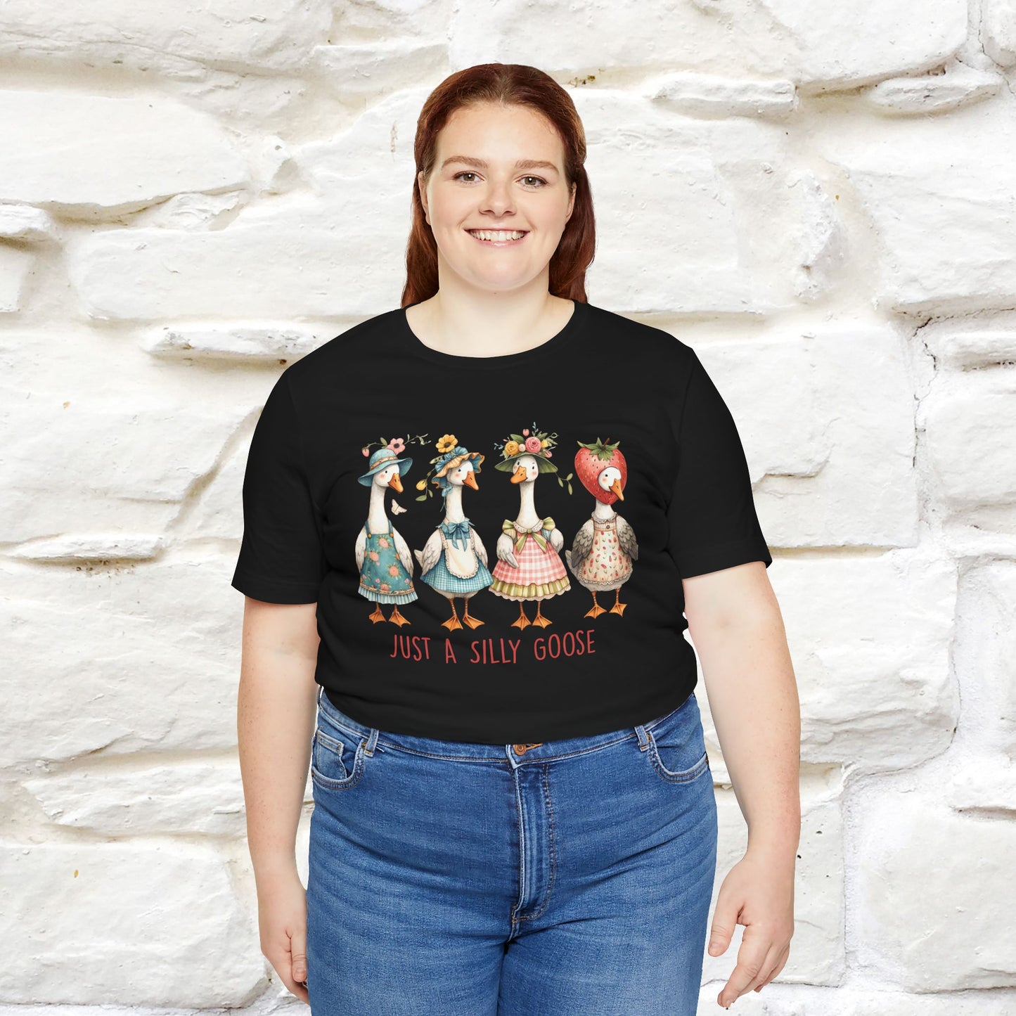"Just A Silly Goose" Cute T-shirt |Nunu&Miao Studio - Nunu&Miao Studio