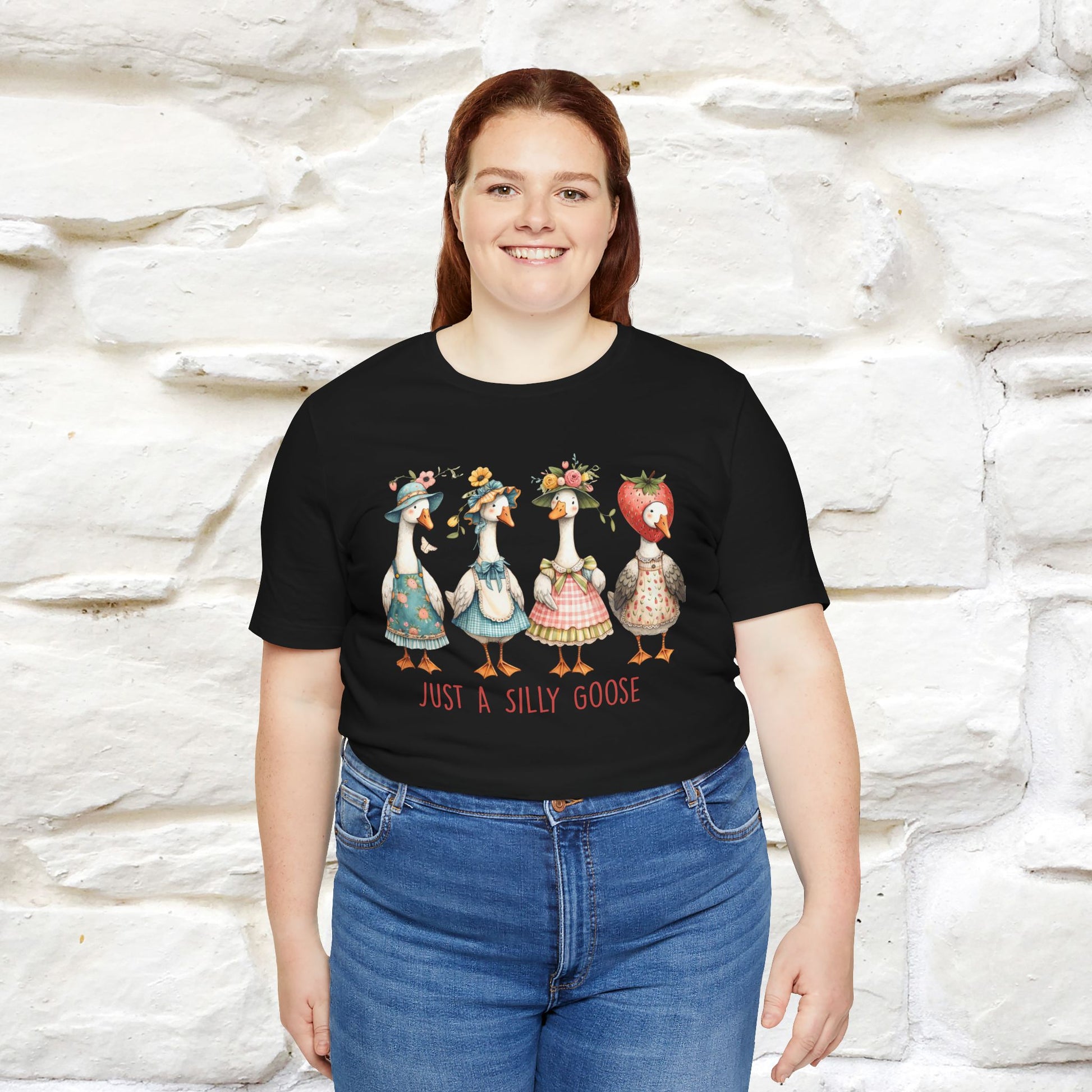"Just A Silly Goose" Cute T-shirt |Nunu&Miao Studio - Nunu&Miao Studio