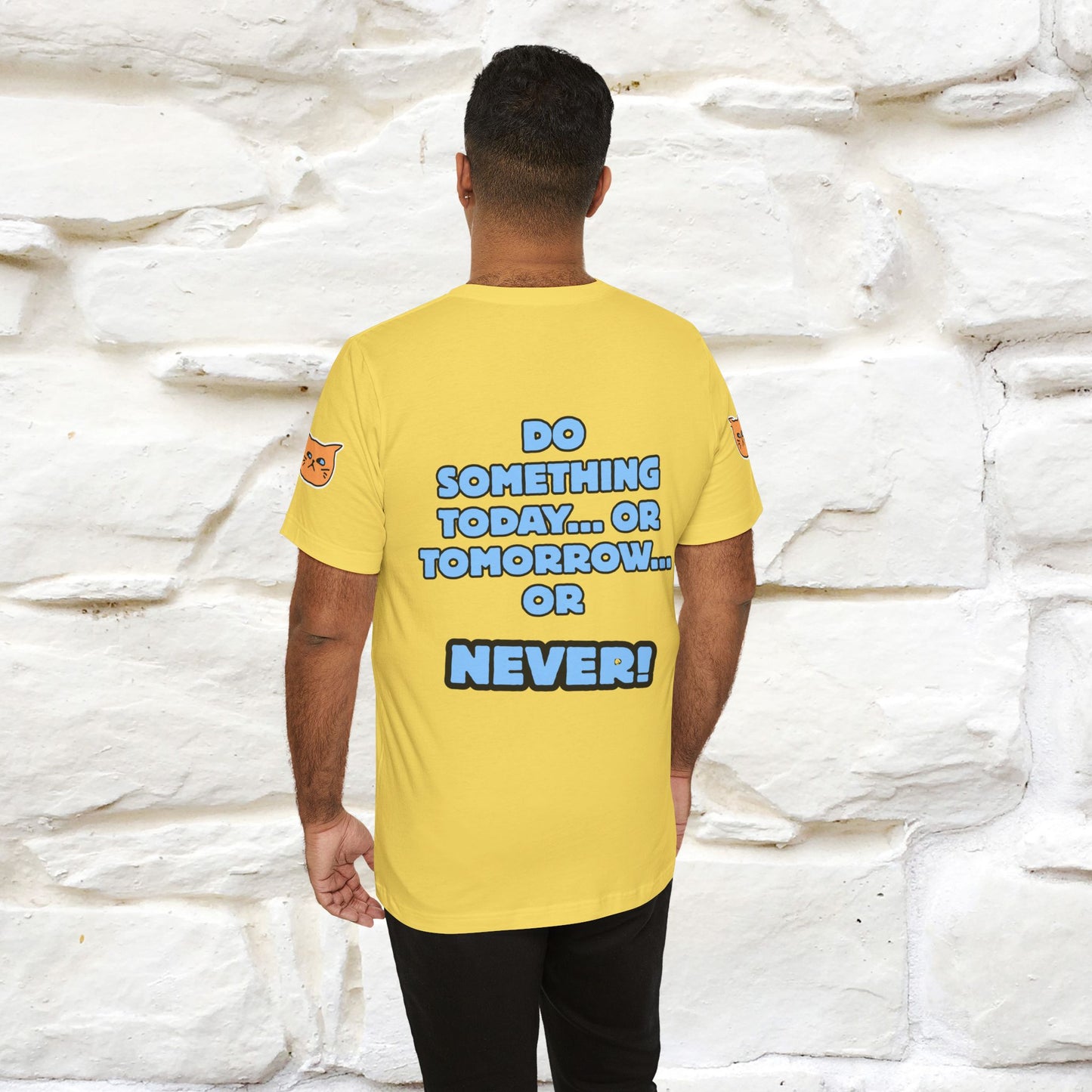 "Do something today… or tomorrow… or never." Cat T-Shirt| Front & Back Design | Nunu&Miao Studio