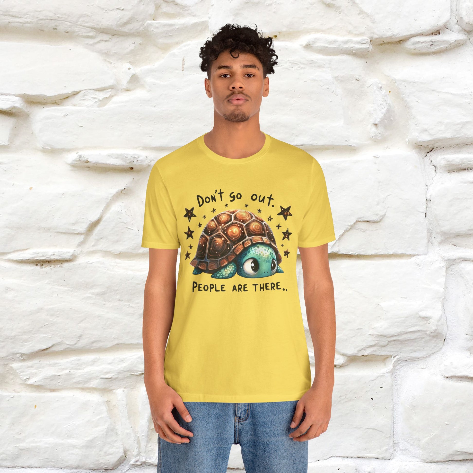 "Don't Go Out ..People Are There." |Funny T-Shirt | Nunu&Miao Studio - Nunu&Miao Studio