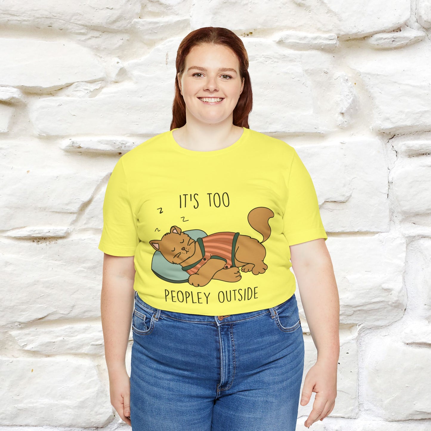 ''It’s Too Peopley Outside'' | Funny Cat T-Shirt | Nunu&Miao Studio