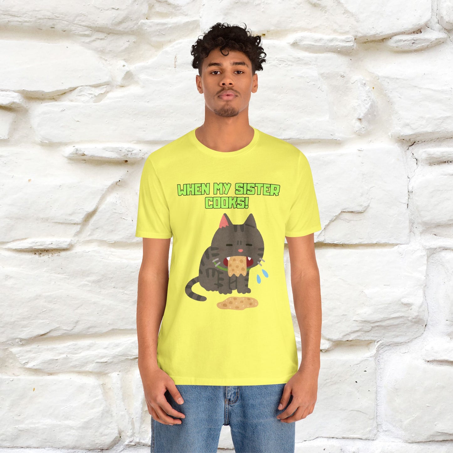 "When My Sister Cooks" Funny Cat T-shirt |Nunu&Miao Studio
