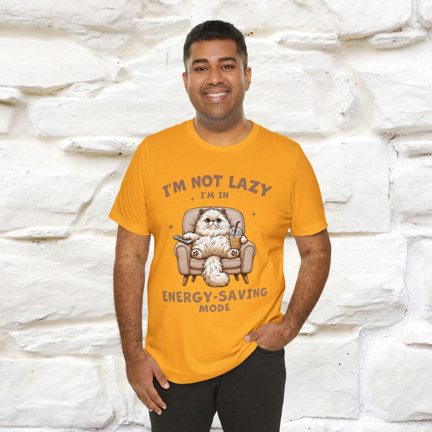 "I'm Not Lazy I'm In Energy-Saving Mode " Cat T-shirt |Nunu&Miao Studio