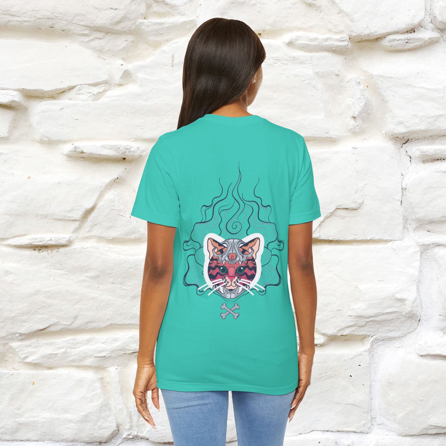 ''Air Fire Cat'' | Cat T-Shirt Front and Back Design | Nunu&Miao Studio