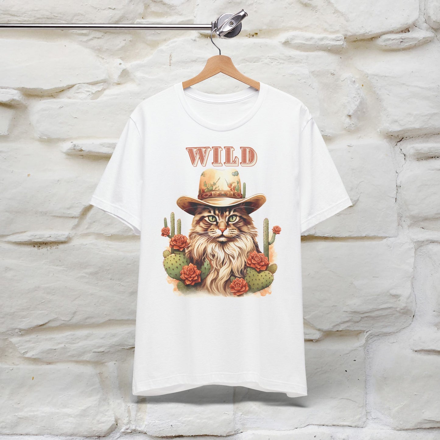 Wild Cowboy Cat T-Shirt for Men & Women | 100% Cotton* Adventure Tee - Nunu&Miao Studio