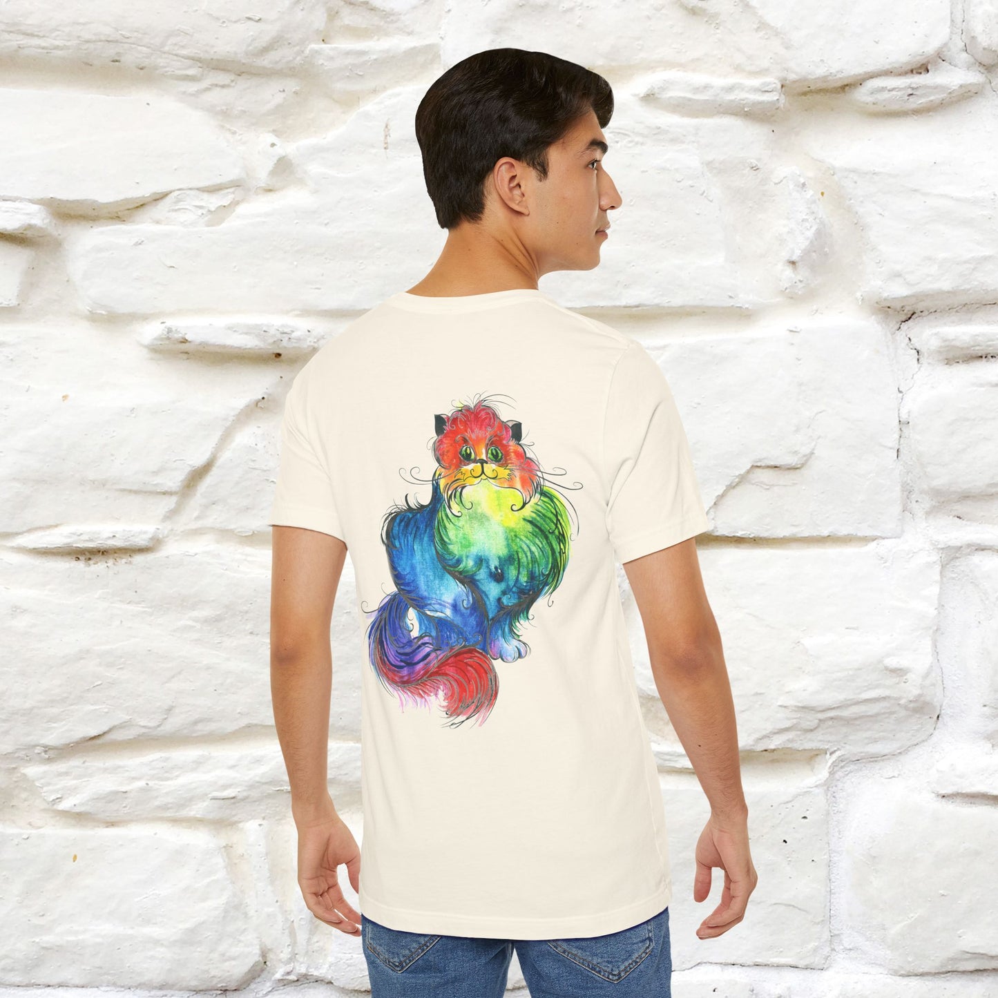 "Il Pittore'' Cat T-Shirt Front and Back Design | Nunu&Miao Studio