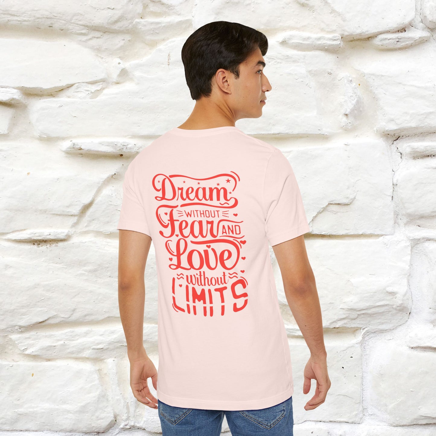 "Dream Without Fear And Love Without Limits'' Cat T-Shirt | Front & Back Design | Nunu&Miao Studio