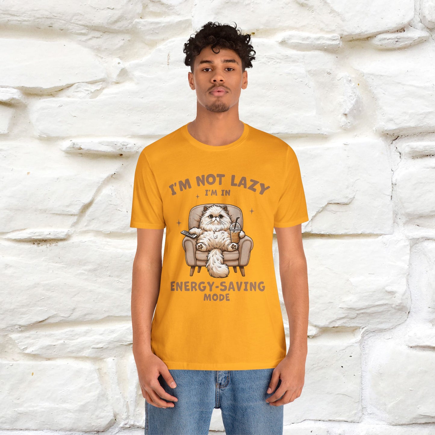 "I'm Not Lazy I'm In Energy-Saving Mode " Cat T-shirt |Nunu&Miao Studio