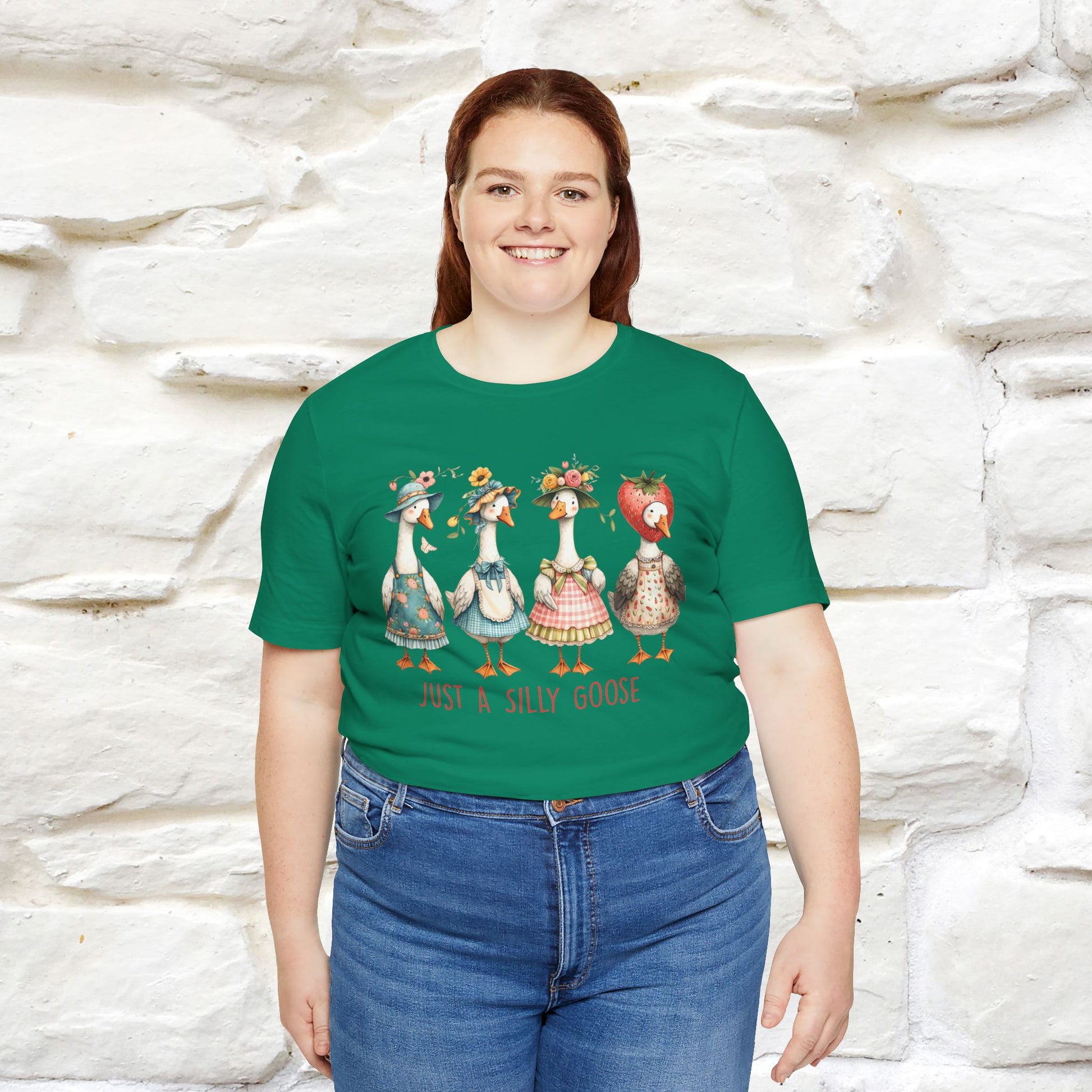 "Just A Silly Goose" Cute T-shirt |Nunu&Miao Studio - Nunu&Miao Studio