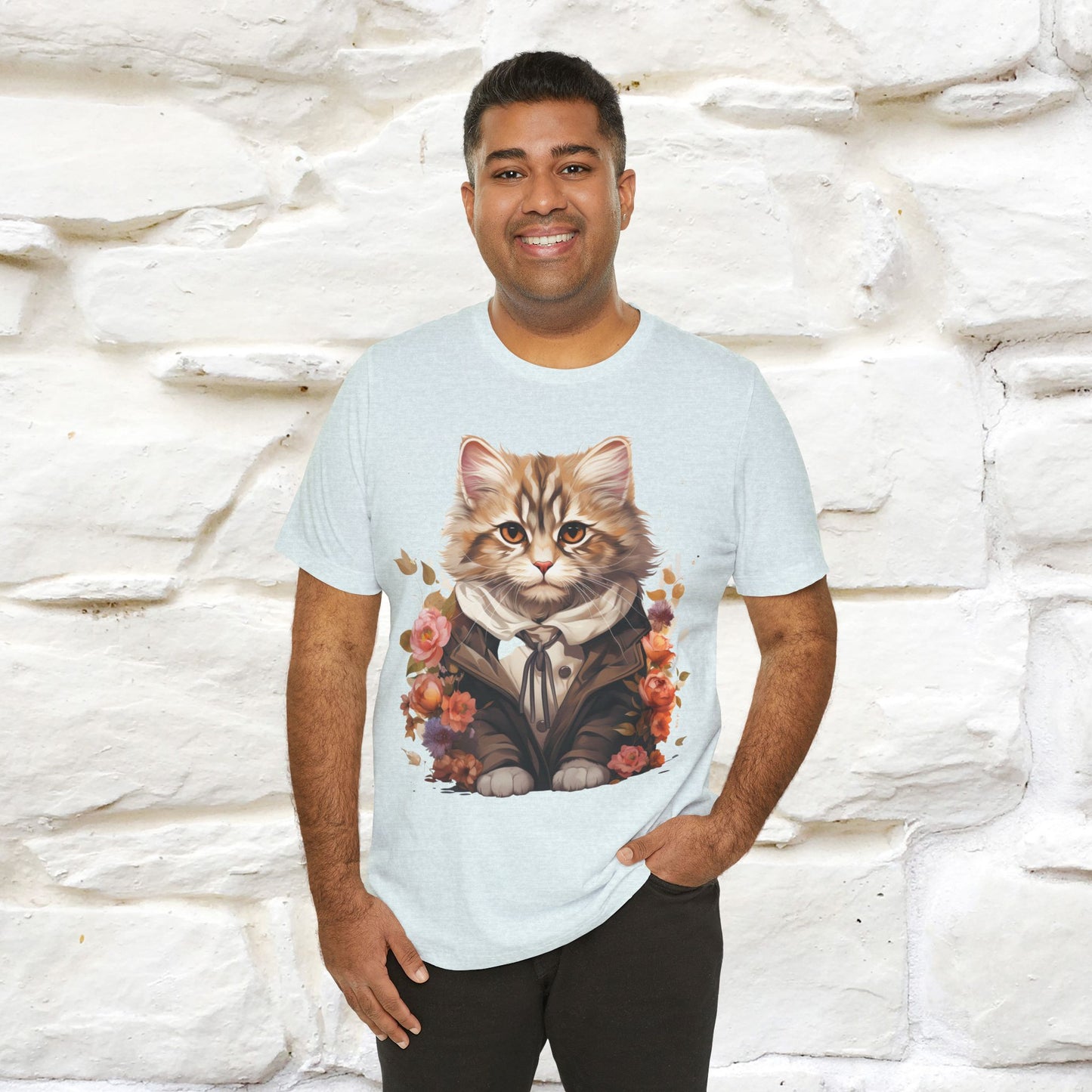 "Mr. Meow" Elegant Cat T-Shirt for Men & Women | 100% Cotton* - Nunu&Miao Studio