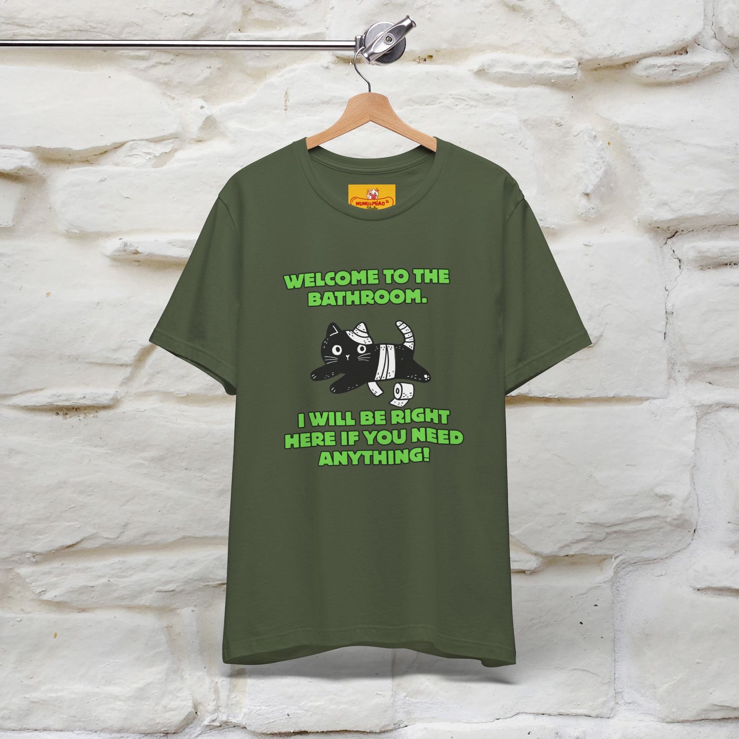 "Welcome To The Bathroom..."Funny Cat T-shirt |Nunu&Miao Studio