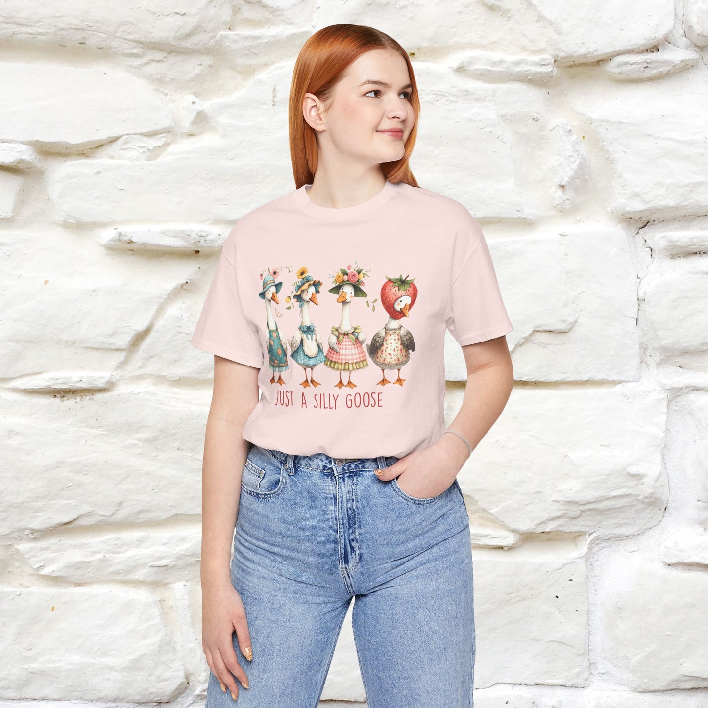 "Just A Silly Goose" Cute T-shirt |Nunu&Miao Studio - Nunu&Miao Studio