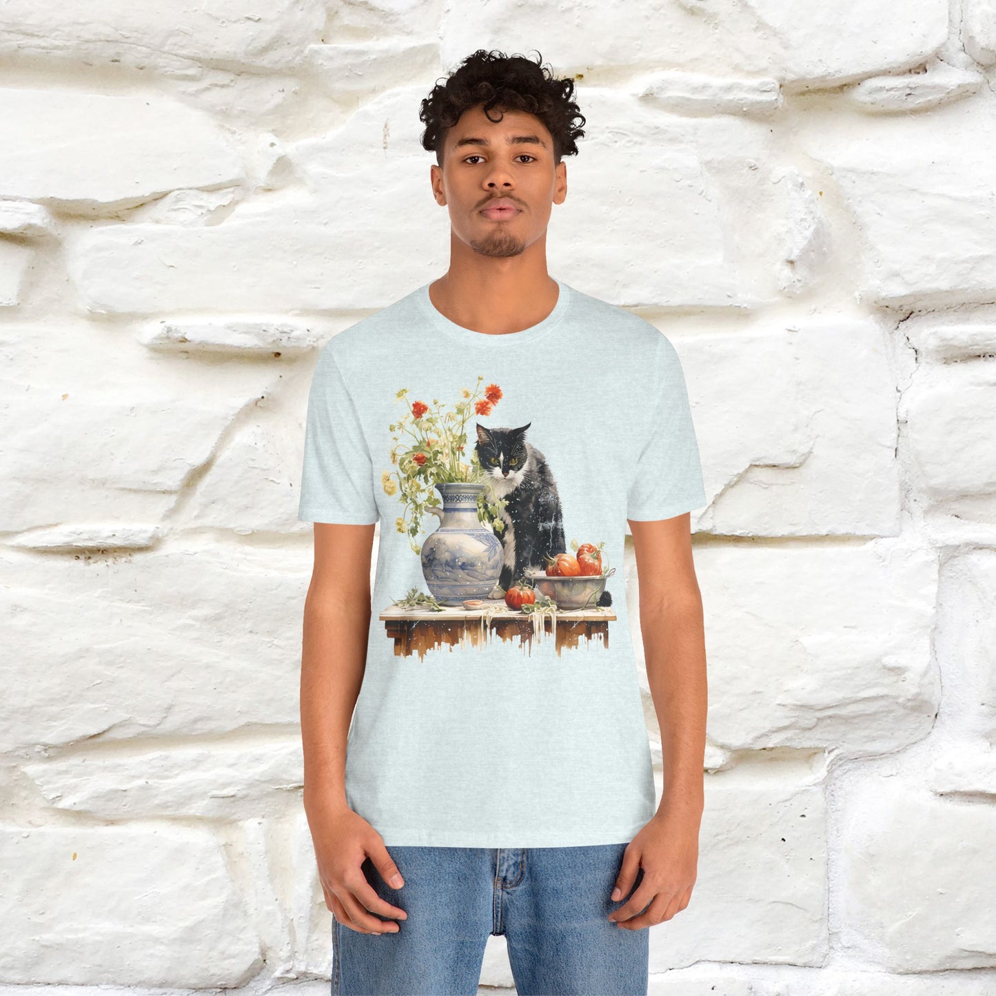 ''THe Cat and The Vase '' T-shirt for Men and Women 100% Cotton* - Nunu&Miao Studio