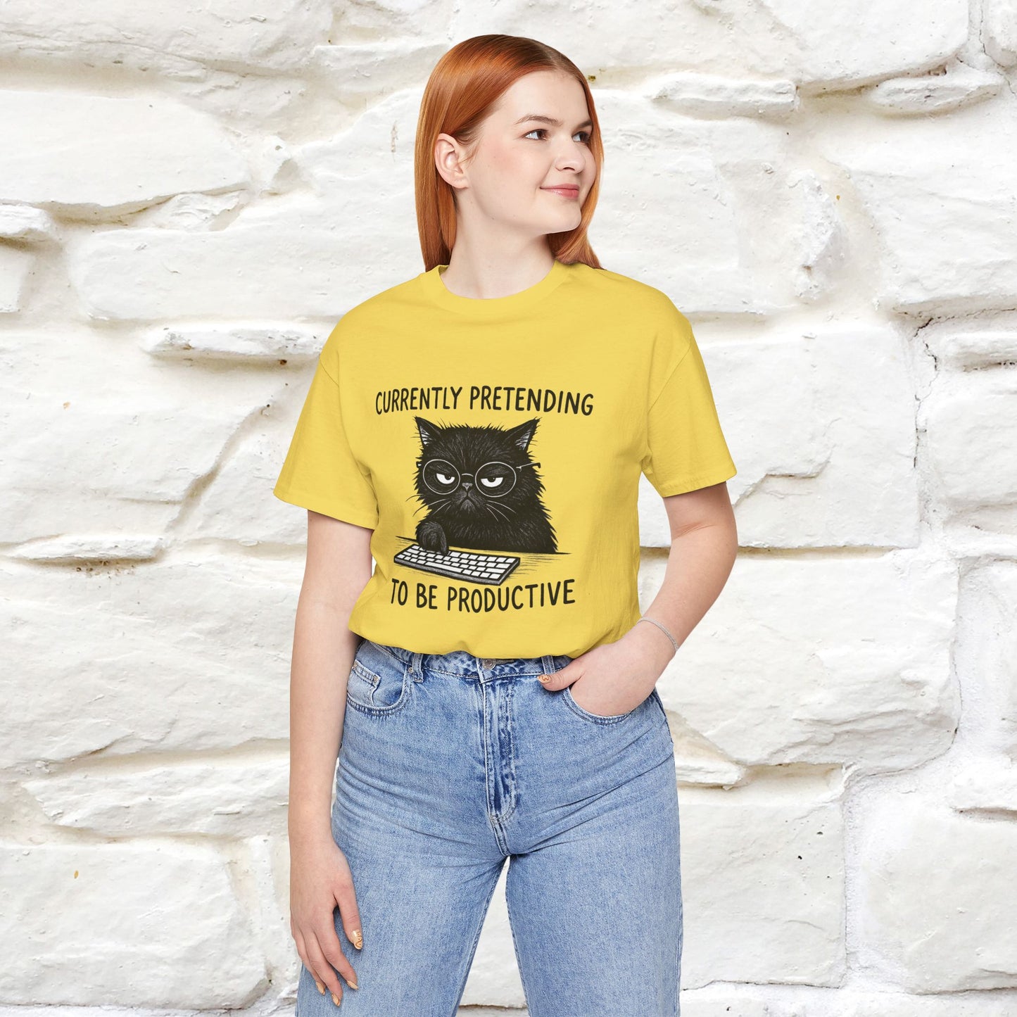 "Currently Pretending To Be Productive" |Cat T-Shirt | Nunu&Miao Studio