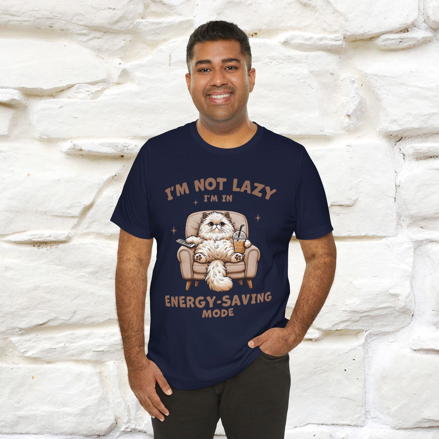 "I'm Not Lazy I'm In Energy-Saving Mode " Cat T-shirt |Nunu&Miao Studio