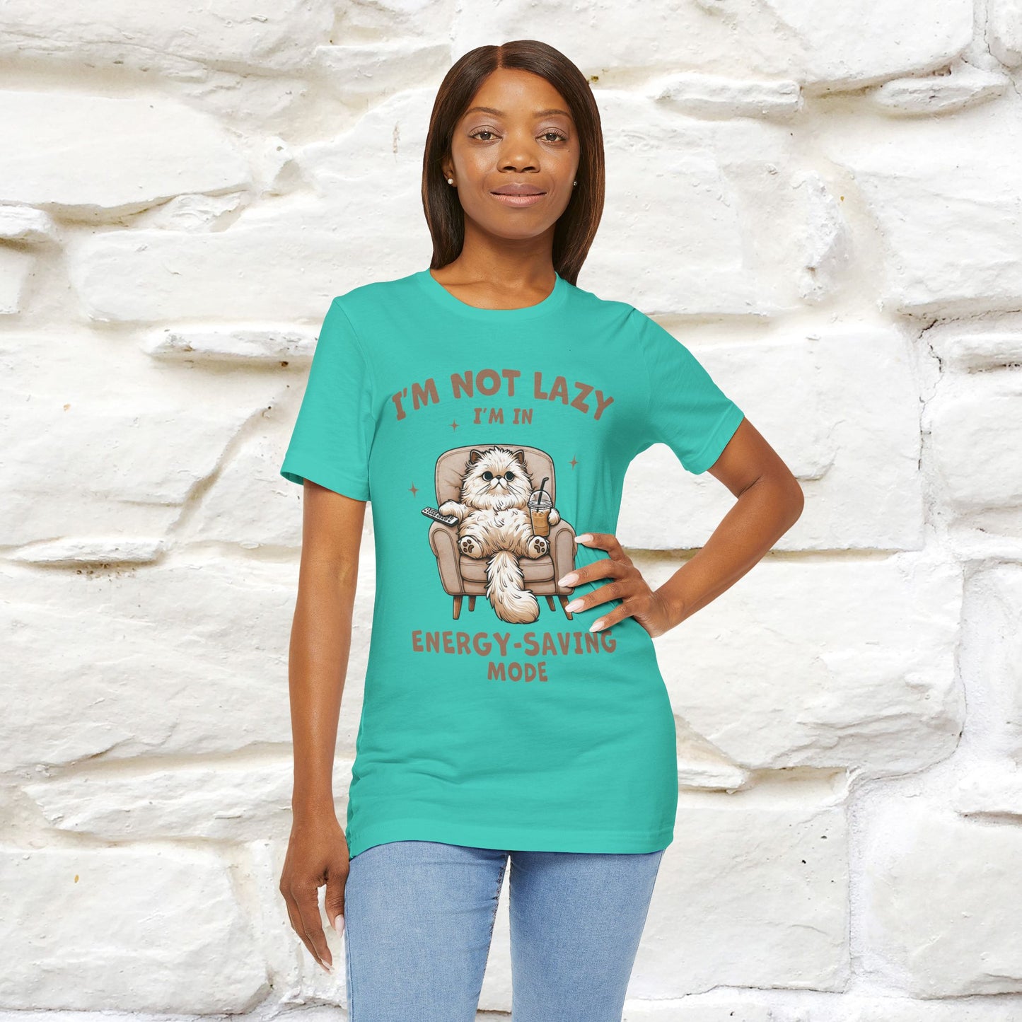 "I'm Not Lazy I'm In Energy-Saving Mode " Cat T-shirt |Nunu&Miao Studio