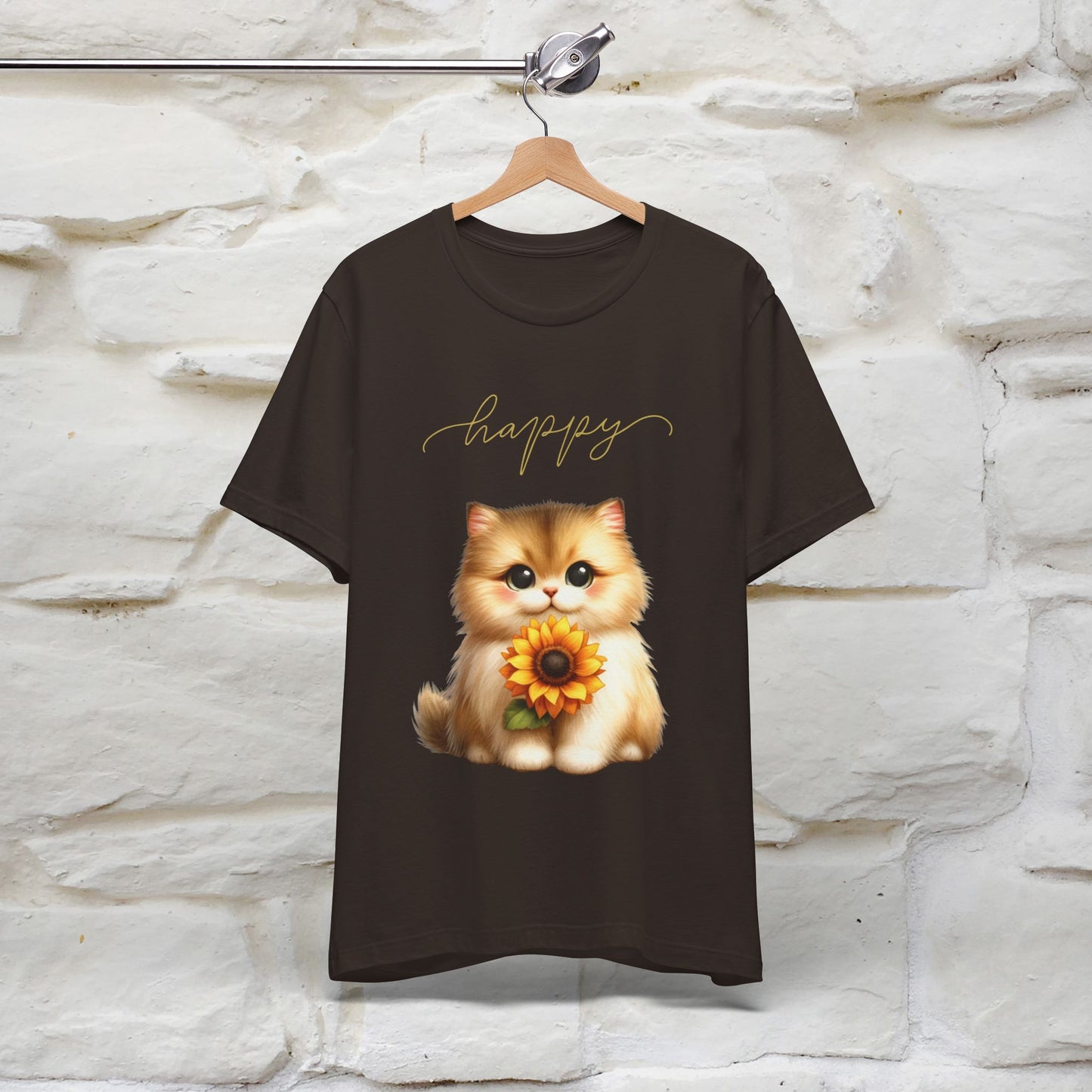 "Happy" Cat T-Shirt for Women | 100% Cotton* 🐾 - Nunu&Miao Studio