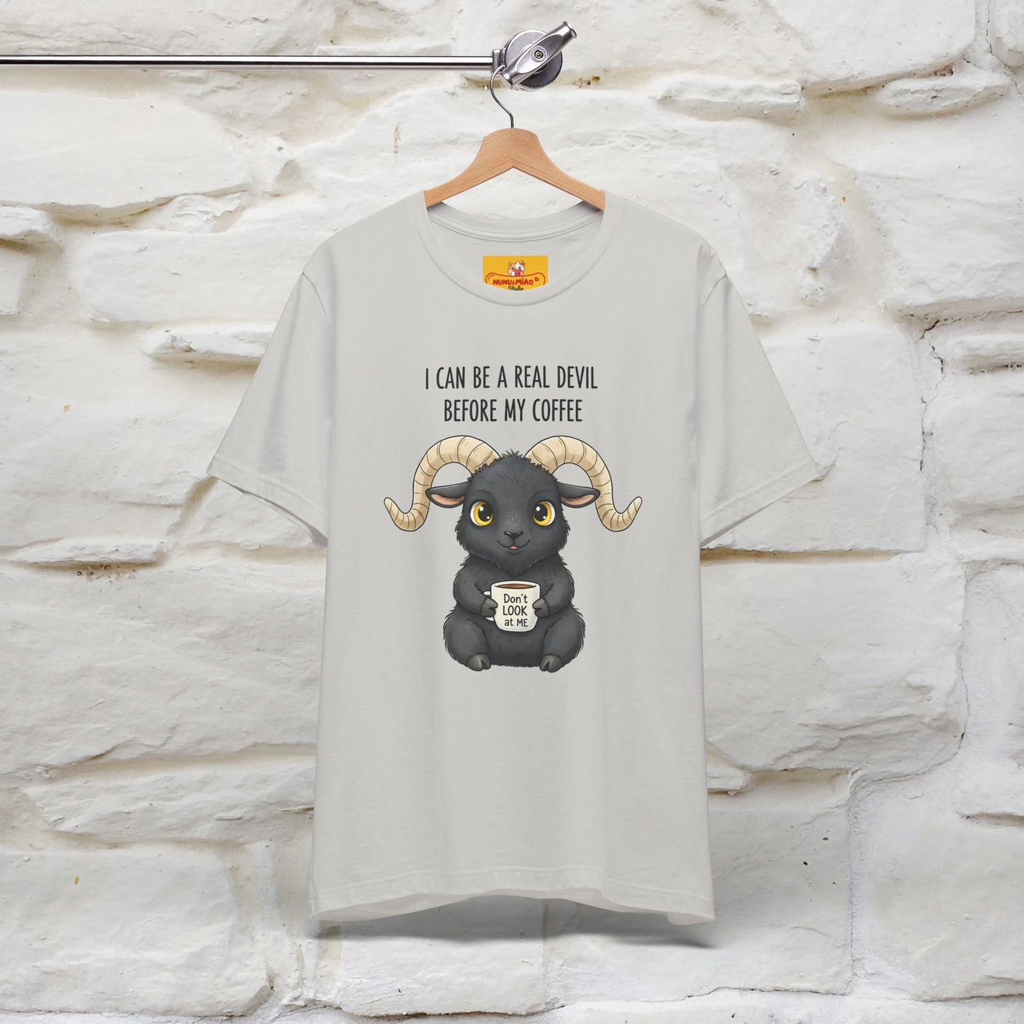 "I Can Be a Real Devil Before My Coffe" Funny T-shirt |Nunu&Miao Studio