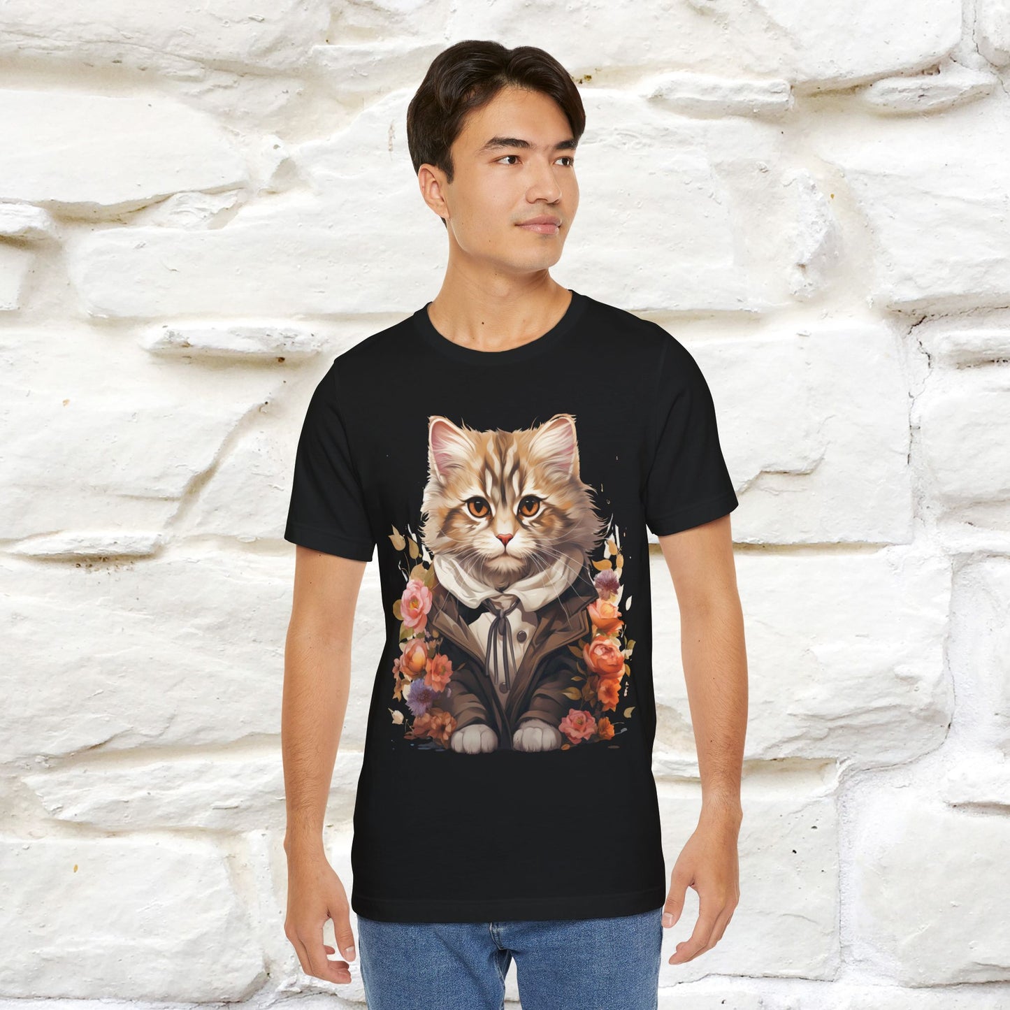 "Mr. Meow" Elegant Cat T-Shirt for Men & Women | 100% Cotton* - Nunu&Miao Studio