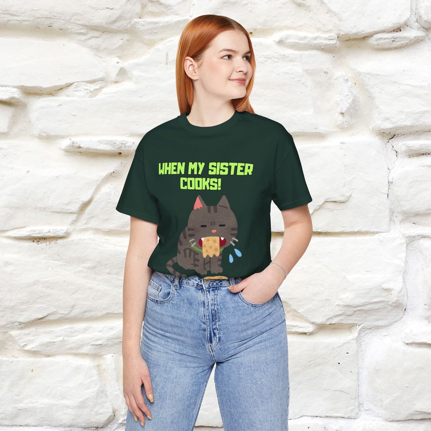 "When My Sister Cooks" Funny Cat T-shirt |Nunu&Miao Studio