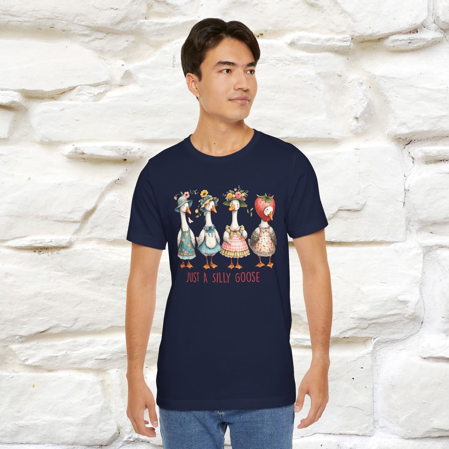 "Just A Silly Goose" Cute T-shirt |Nunu&Miao Studio - Nunu&Miao Studio