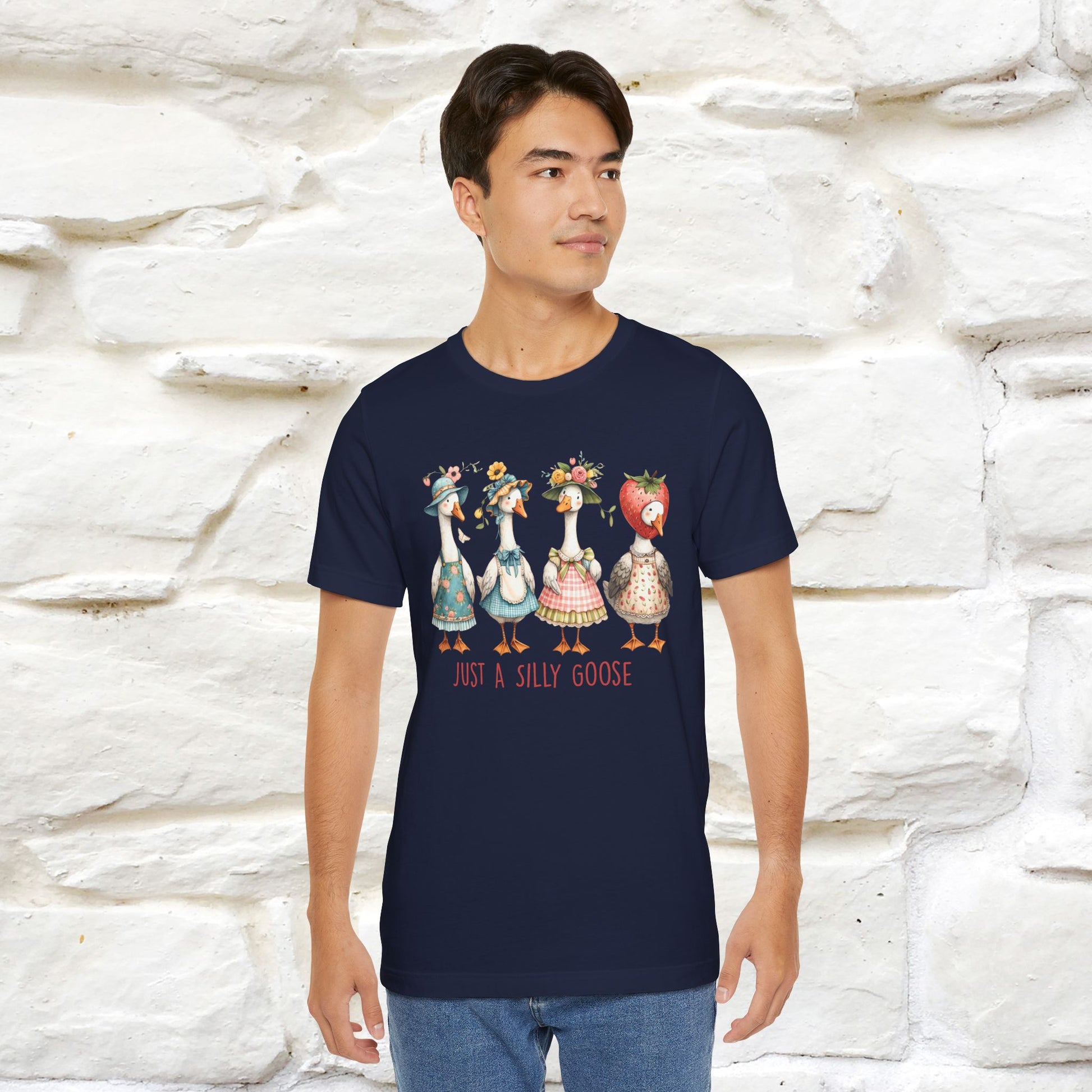 "Just A Silly Goose" Cute T-shirt |Nunu&Miao Studio - Nunu&Miao Studio