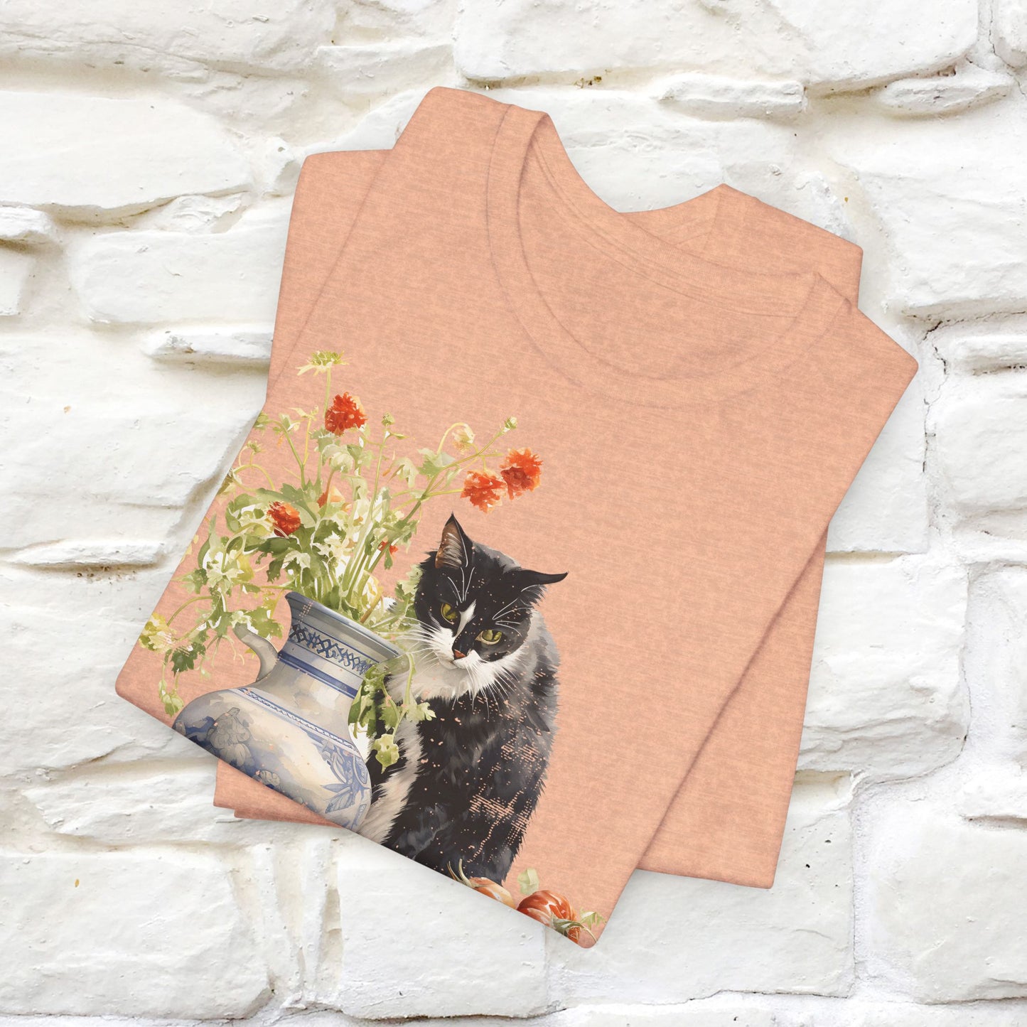 ''THe Cat and The Vase '' T-shirt for Men and Women 100% Cotton* - Nunu&Miao Studio