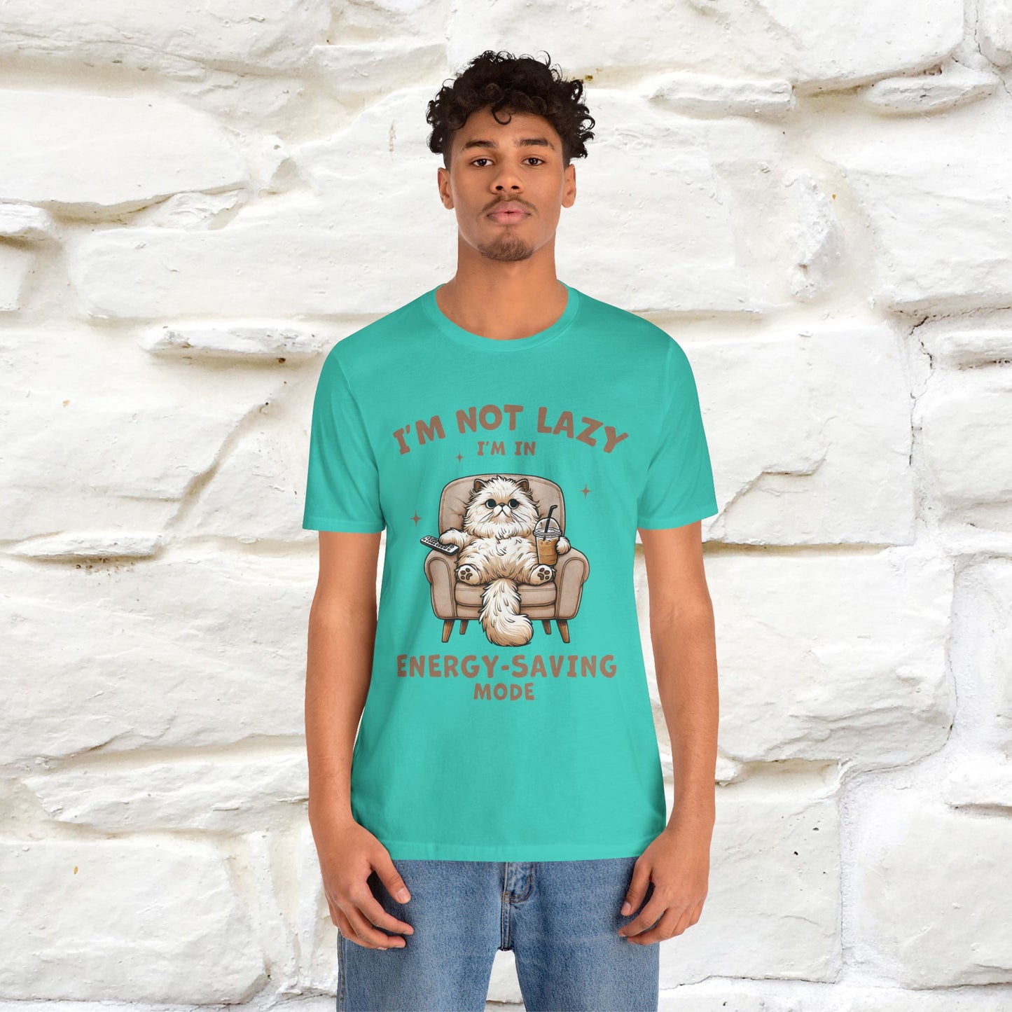 "I'm Not Lazy I'm In Energy-Saving Mode " Cat T-shirt |Nunu&Miao Studio