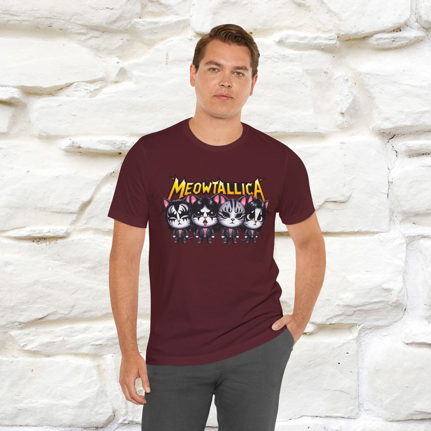 Meowtallica T-Shirt | Rock-Inspired Cat Tee| Nunu&Miao Studio - Nunu&Miao Studio