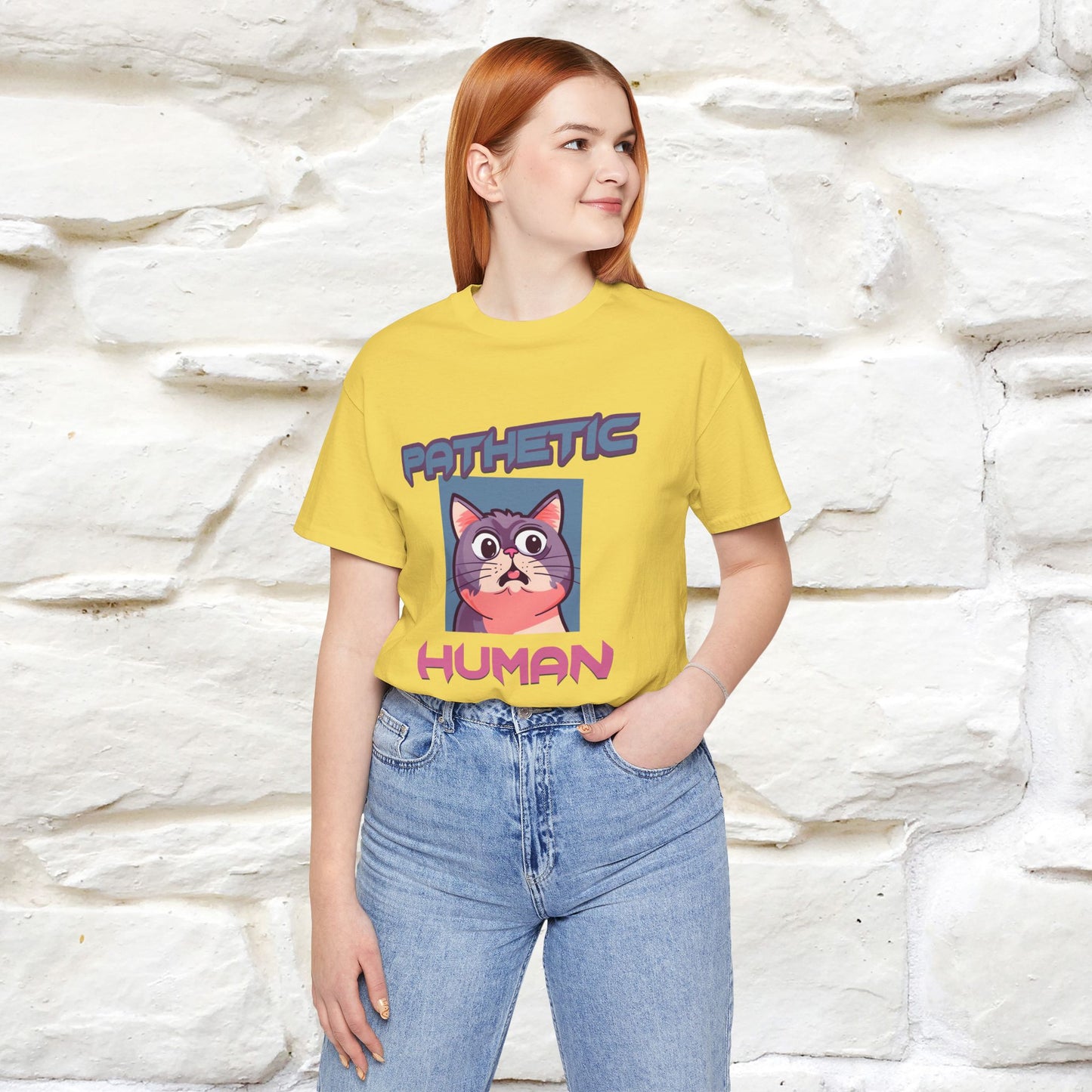 ''Pathetic Human'' | Funny Cat T-Shirt | Nunu&Miao Studio