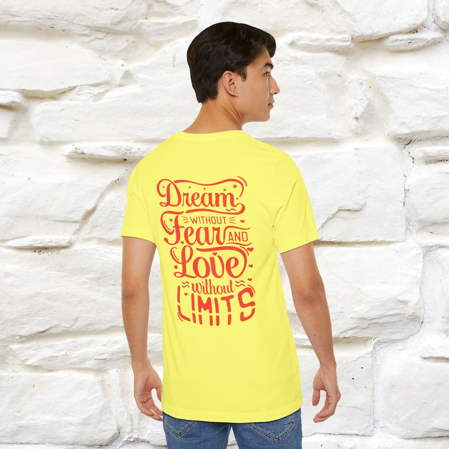 "Dream Without Fear And Love Without Limits'' Cat T-Shirt | Front & Back Design | Nunu&Miao Studio