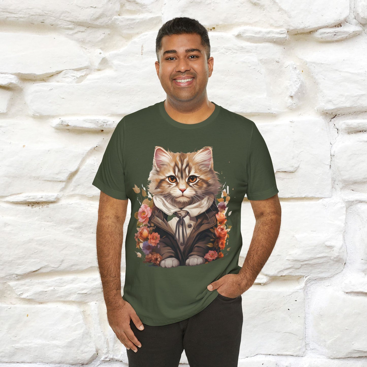 "Mr. Meow" Elegant Cat T-Shirt for Men & Women | 100% Cotton* - Nunu&Miao Studio