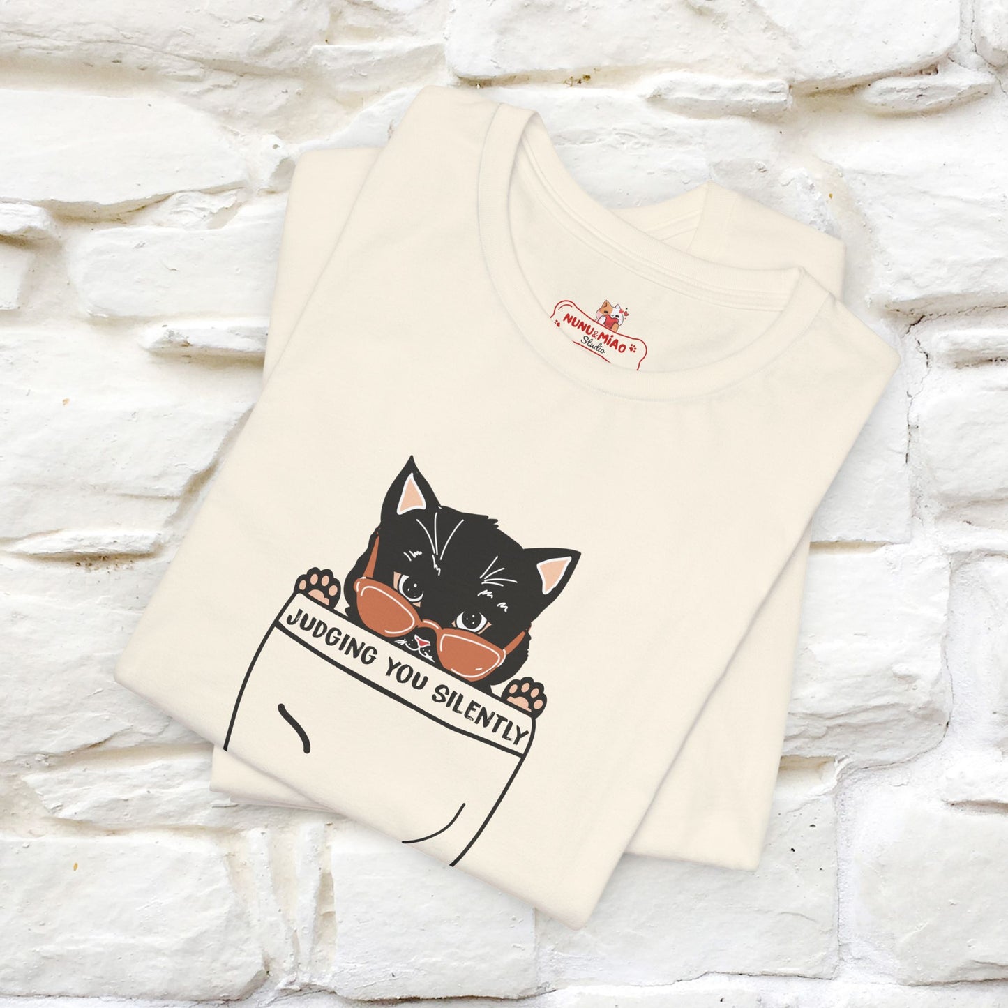 Judging You Silently Cat T-Shirt for Men | 100% Cotton* Funny & Sassy Tee - Nunu&Miao Studio