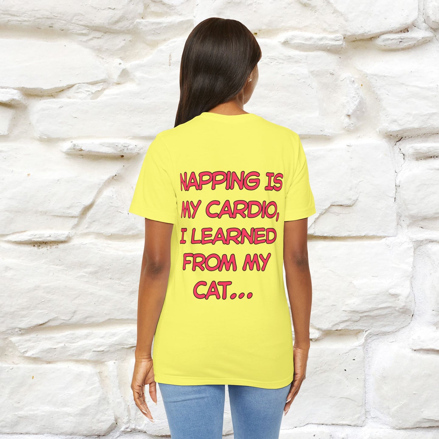 "Napping Is My Cardio, I Learned From My Cat…" Funny Cat T-shirt | Nunu&Miao Studio